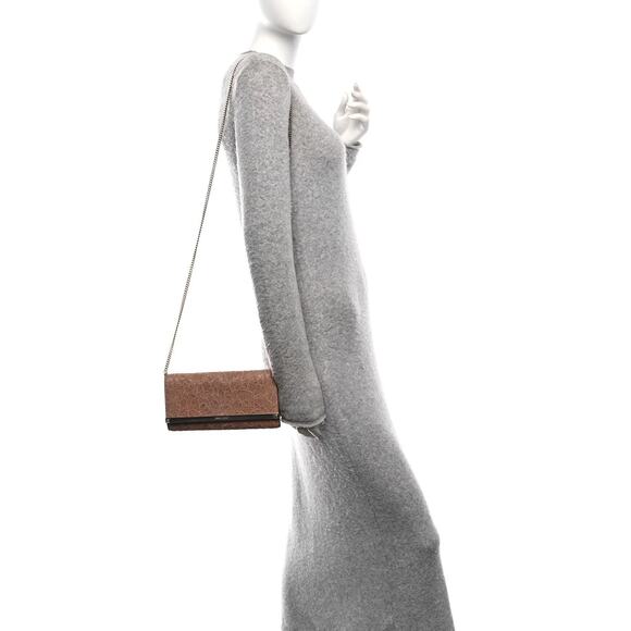 Jimmy Choo Milla Lace Clutch – Powder Pink w/ Chain Strap - Picture 2 of 9